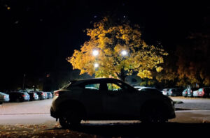 Min arbetsbil en natt i Kil 2025