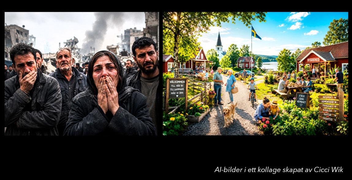 AI-bilder i kollage